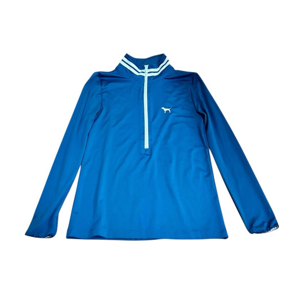 Victoria's Secret PINK 1/2 Zip Performance Top Sz S Teal Athletic Shirt - Picture 6 of 10